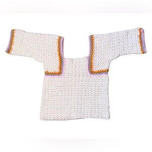 VTG Vintage Custom handknit crop top women’s size small